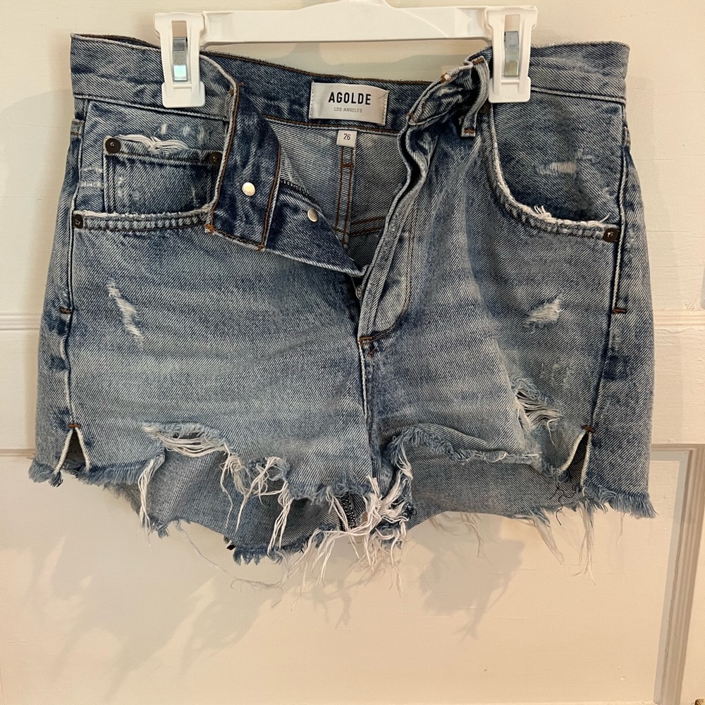AGOLDE Parker denim shorts